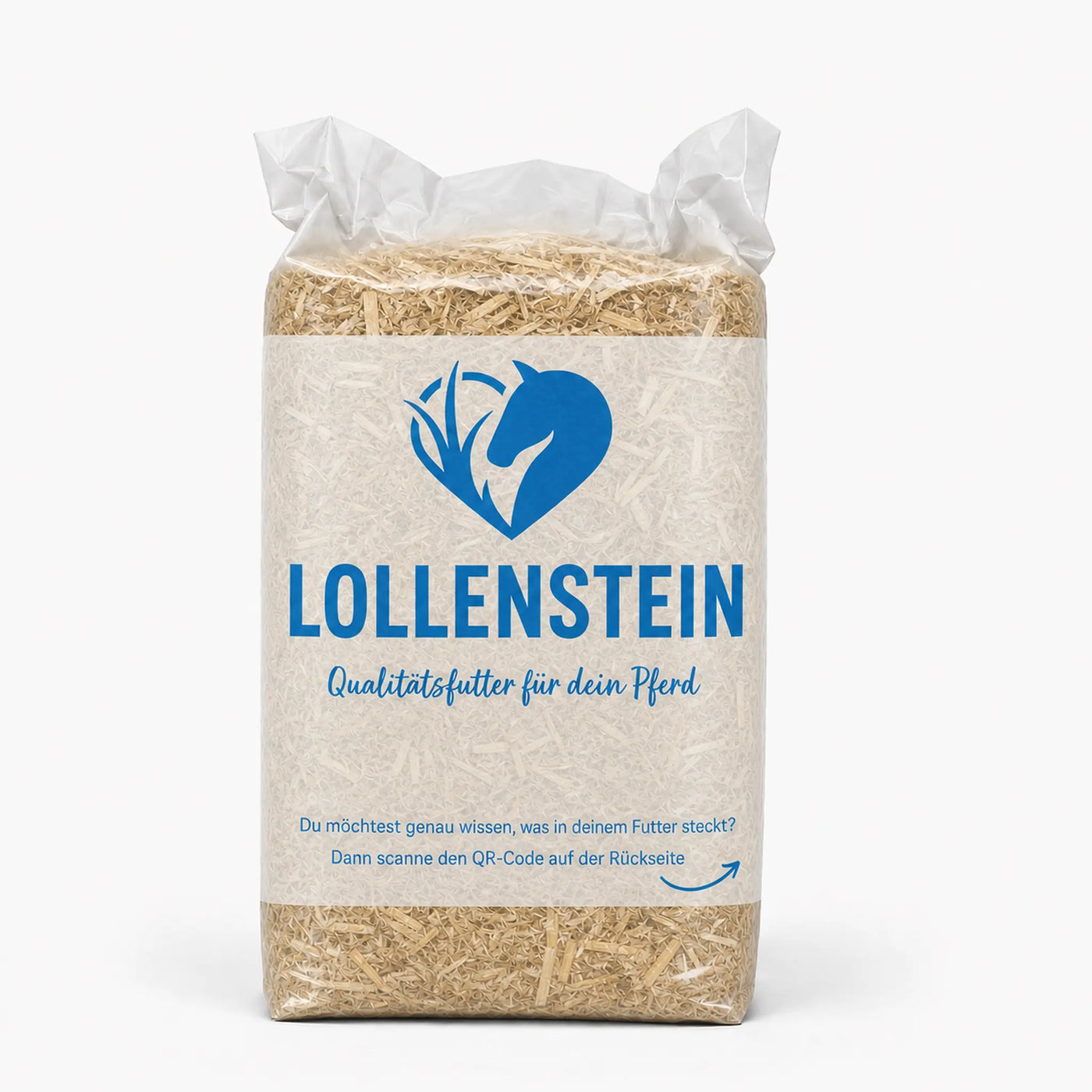 Ein einzelner Stroh-Kleinballen als Beispiel für die gewählte Lieferform.